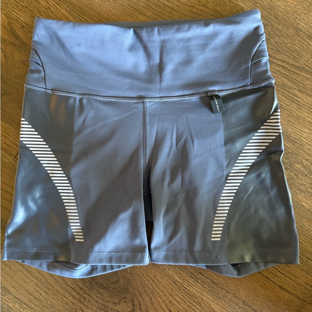 Athleta x Allyson Felix Grey Blue Biker Shorts Small